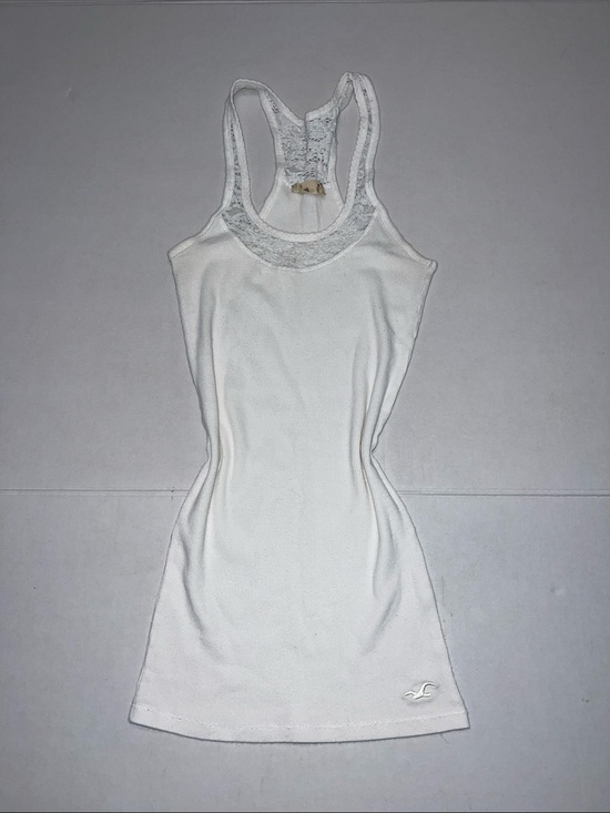 Hollister Tops - Hollister Y2K white Lace Trim Racerback Cami Tank Top Bella Swan Coquette size M